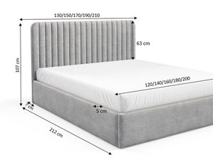 Miniaturka 4 - Klasyczne łóżko z pojemnikiem Amico 2