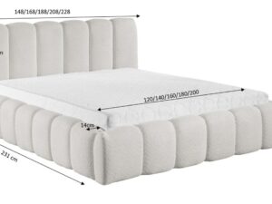 Miniaturka 10 - Loftowe łóżko stelaż metalowy Bingo