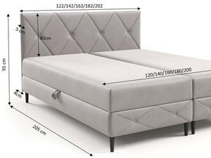 Miniaturka 10 - Nowoczesne łóżko automat sprężynowy z pojemnikiem Bandi