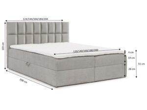 Miniaturka 9 - Nowoczesne łóżko z pojemnikiem automat sprężynowy Petal