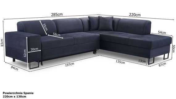 Miniaturka 7 - Kanapa Loftowa Sprężyny Faliste Rozkładana Zolya