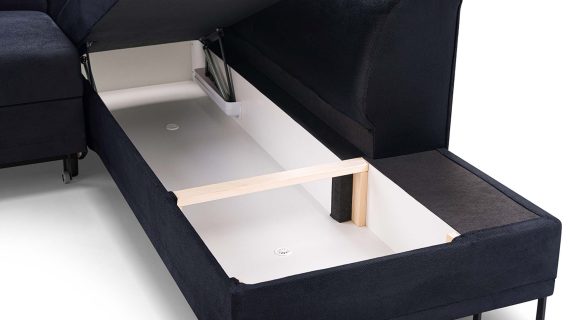 Miniaturka 3 - Kanapa Loftowa Sprężyny Faliste Rozkładana Zolya