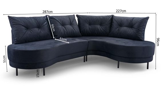 Miniaturka 7 - Kanapa Loftowa Wolnostojąca Sprężyny Faliste Belluva