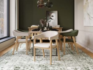 Miniaturka 4 - Klasyczne krzesło tapicerowane dębowe Benton