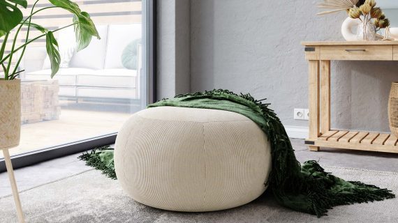 Miniaturka 3 - Puf tapicerowany eleganckie obszycie Claresa M