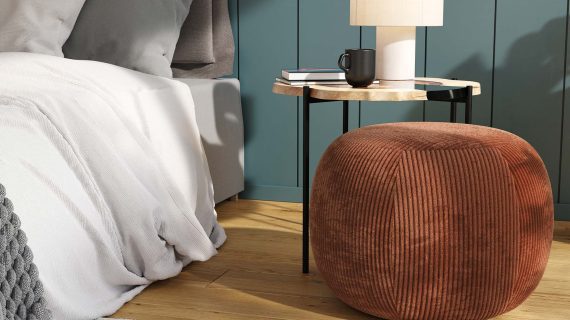 Miniaturka 1 - Skandynawski puf tapicerowany Claresa S