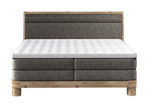 Łóżko kontynentalne dębowa rama DONNA