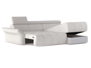 Miniaturka 2 - Narożnik tapicerowany kremowy z funkcją spania i pojemnikiem otwarty