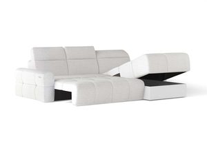 Miniaturka 2 - Narożnik kremowy z funkcją spania i pojemnikiem otwarte schowki