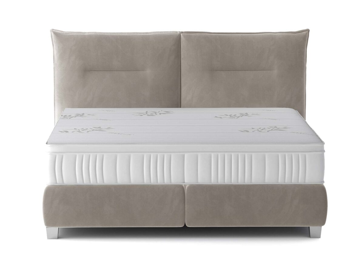 Łóżko tapicerowane z przeszyciami Fog