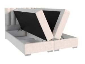 Miniaturka 5 - Łóżko tapicerowane Tiziana kremowe na białym tle