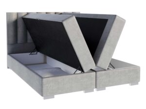 Miniaturka 7 - Łóżko tapicerowane Tiziana szare na białym tle