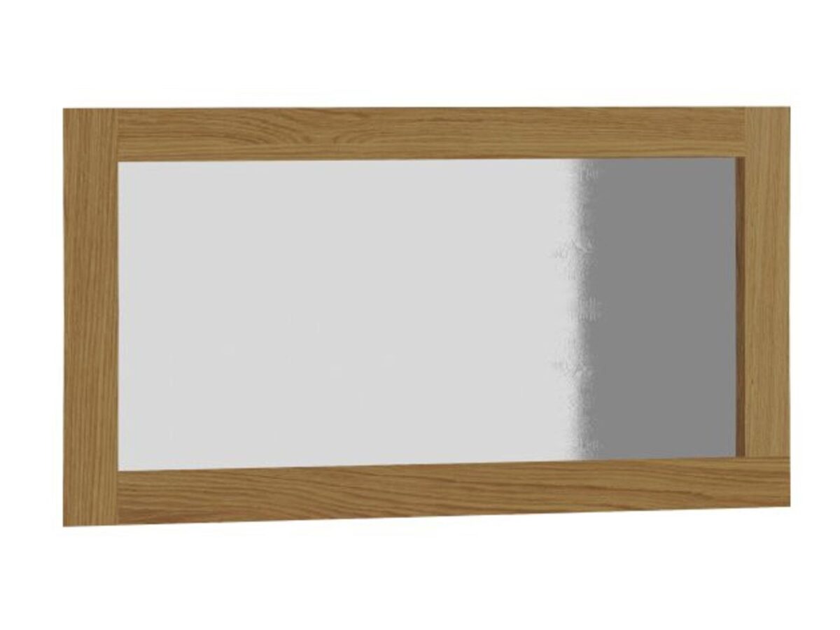 Prostokątne lustro z masywną dębową ramą na ścianę Prostokątne lustro z masywną dębową ramą na ścianę