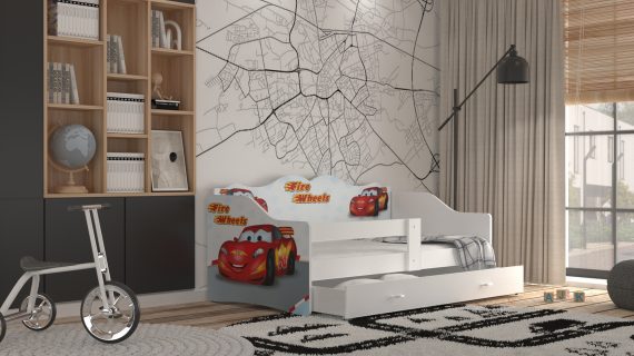 Miniaturka 25 - Łóżko dziecięce Rima 160 z szufladą i nadrukiem