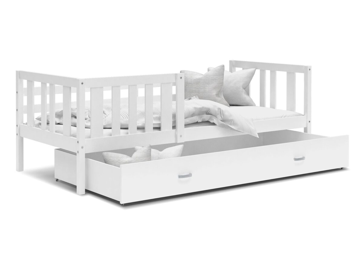 Łóżko parterowe Bambi z barierką ochronną 190×80