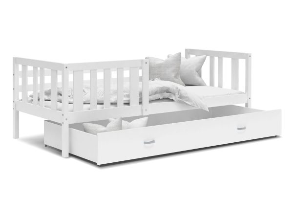 Łóżko parterowe Bambi z barierką ochronną 190x80