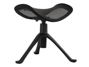 Miniaturka 4 - Podnóżek biurowy czarny siatkowy ergonomiczny widok frontalny