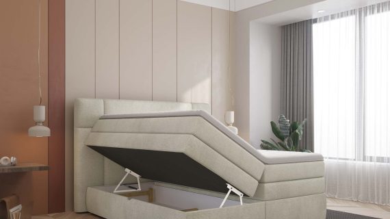 Miniaturka 5 - Łóżko kontynentalne z pojemnikiem PALACE