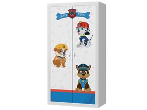 Miniaturka 9 - Biała szafa dziecięca z motywem piesków ratowników perspektywa