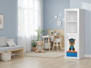 Miniaturka 11 - Regał dziecięcy z motywem pieska ratownika w niebieskim pokoju