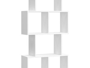 Miniaturka 1 - Regał modułowy biały wysoki z asymetrycznymi przegródkami