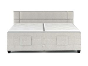 Miniaturka 3 - Jasnoszare łóżko kontynentalne dwuosobowe widok frontalny