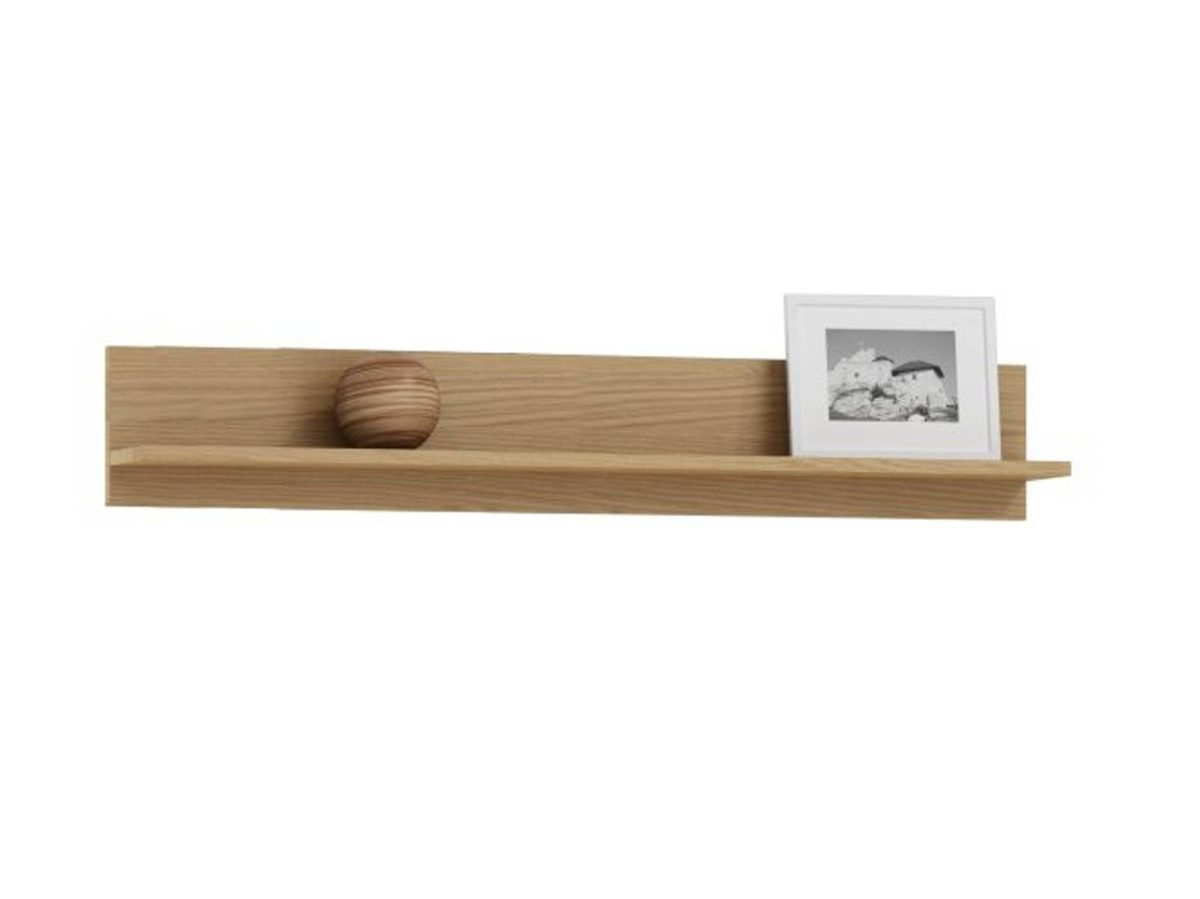 Półka ścienna dębowa z wysokim panelem tylnym na dekoracje Półka ścienna dębowa z wysokim panelem tylnym na dekoracje