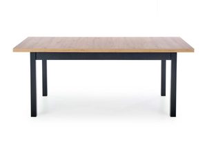 Miniaturka 1 - Stół rozkładany z dębowym blatem i grafitowymi nogami metalowymi