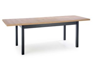 Miniaturka 4 - Rozłożony stół jadalniany z dębowym blatem i metalową ramą