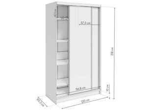 Miniaturka 27 - Pojemna szafa przesuwna z lustrem Kerem