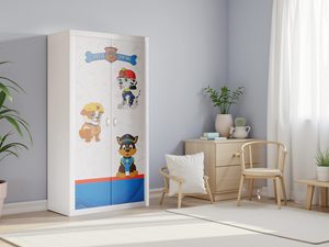 Miniaturka 10 - Szafa dziecięca z pieskami ratownikami w niebieskim pokoju aranżacja