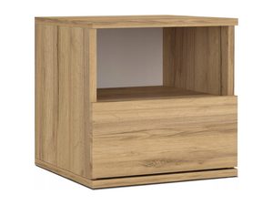 Miniaturka 2 - Dębowa szafka nocna z naturalnym usłojeniem drewna i szufladą