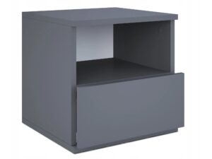 Miniaturka 4 - Szara szafka nocna Aurora z półką i szufladą