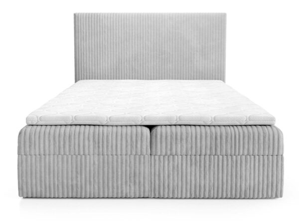 Łóżko tapicerowane sztruksowe z pojemnikiem profil