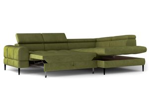 Miniaturka 2 - Oliwkowy narożnik z funkcją spania i pojemnikiem widok