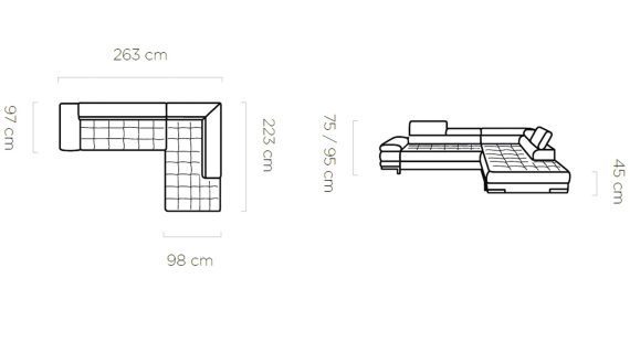Miniaturka 5 - Narożnik z funkcją spania Selva L
