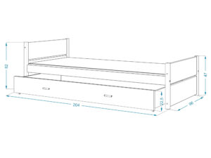 Miniaturka 18 - Klasyczne łóżko jednoosobowe Amara