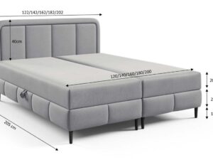 Miniaturka 12 - Nowoczesne łóżko automat sprężynowy z pojemnikiem Apis