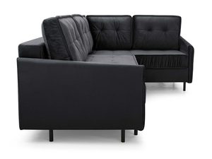 Miniaturka 11 - Grafitowy narożnik welurowy w kształcie L profil boczny tył