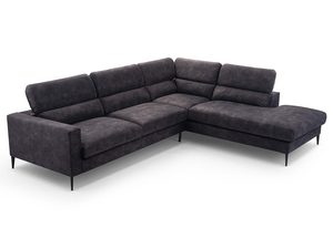 Miniaturka 7 - Narożnik grafitowy Palladium z poduszkami i zagłówkami