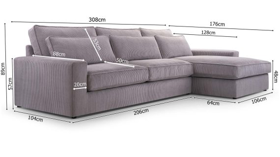 Miniaturka 13 - Kanapa Nowoczesna Sprężyny Faliste Lunoon