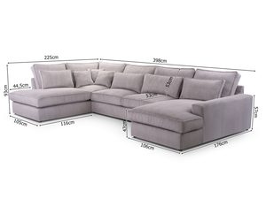 Miniaturka 15 - Schemat wymiarowy narożnika U z podanymi wymiarami