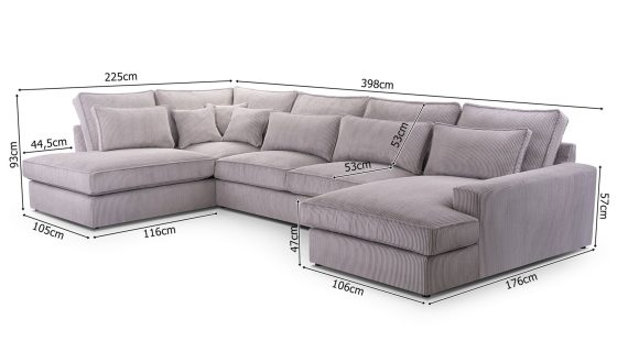 Miniaturka 15 - Narożnik Nowoczesny Sprężyny Faliste Lunoon U