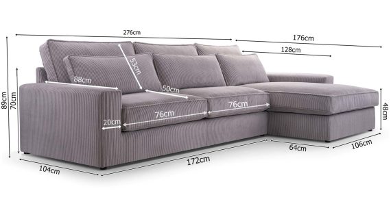 Miniaturka 5 - Kanapa Nowoczesna Sprężyny Faliste Lunoon Mini