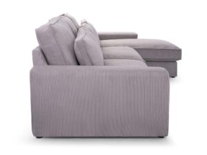 Miniaturka 3 - Szary narożnik sztruksowy profil z widocznym podłokietnikiem