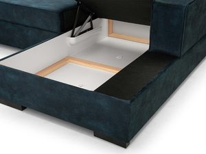 Miniaturka 7 - Wnętrze pojemnika narożnika granatowego drewniana konstrukcja zbliżenie