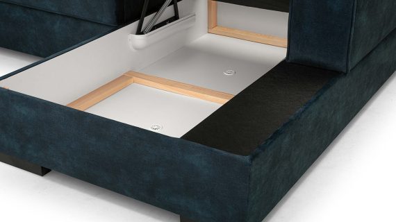 Miniaturka 7 - Kanapa Skandynawska Z Pojemnikiem Rozkładana Lunaya