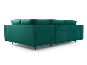 Miniaturka 14 - Tylna część narożnika welurowego w kolorze butelkowej zieleni