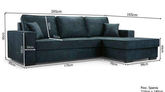 Miniaturka 8 - Kanapa Skandynawska Z Pojemnikiem Rozkładana Lunaya