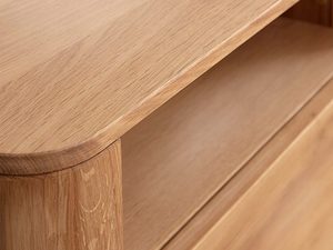 Miniaturka 5 - Szafka nocna dębowa detal półki i zaokrąglonej krawędzi